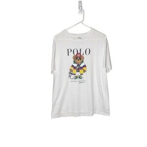 Polo Bear Ralph Lauren offshore sailing T Shirt Short Sleeve White large limited